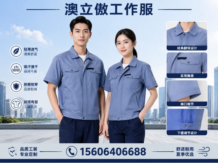 长清区工装短袖展示图